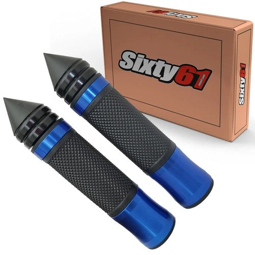 Yamaha R1 R3 R6 2006-2025 Comfort Racing Black Blue Hand Grips Spike Bar Ends