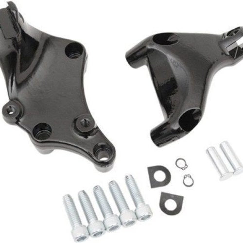 Drag Specialties 1620-1318 Black Passenger Foot Peg Mount Kit - Sportster 14-22