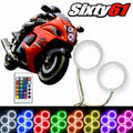 Hayabusa 1999-2007 Multi Color Changing LED Halo Angel Eyes w Remote Suzuki