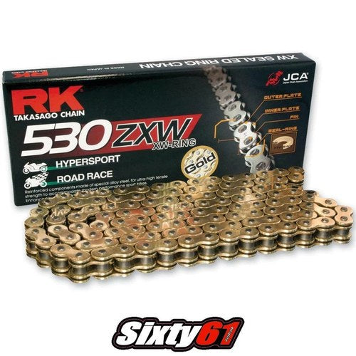 Suzuki Hayabusa Gold RK Chain Gxw 150 Link-530 XW-Ring for Extended Swingarm