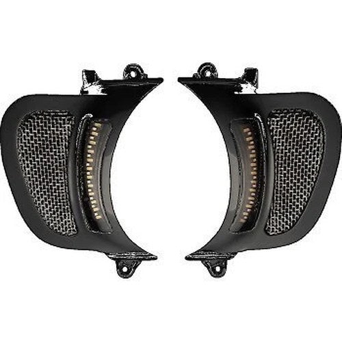 Custom Dynamics CD-RG-V-AW2-B Black Vent Inserts w/ LED Lights 15-21 Road Glide