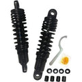 Black 11" Premium Ride-Height Adjustable Shocks for Harley Sportster 86-03