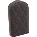 Drag Specialties Red Diamond 10" Tall Backrest Pad for Harley Square Bar