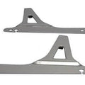 Chrome Sissy Bar Side Plates for Passenger Backrest Harley Fxd Dyna 06-17