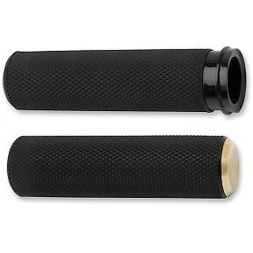 Arlen Ness 07-332 Fusion Hand Grips Brass Knurled for Harley Cable Op