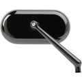 Arlen Ness Right Side Black Forged Oval Mirror for Harley (SOLD Each)