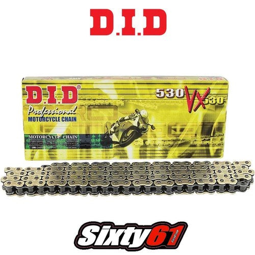 Hayabusa Extended Gold Chain Did 150 link-530 X-Ring VX-Series Pro-Street VX3