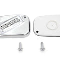 V-Twin 24-1764 Chrome Handlebar Master Cylinder Lid Cover for 15-17 Softail