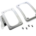 V-Twin 31-0018 Chrome Curved License Plate with Frame for Flhx 06-08
