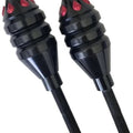Suzuki Gsxr 1000 Black and Red Spike Spiked Frame Sliders with Mounting Kit