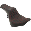 Drag Specialties Predator Iii Red Diamond Stitch Seat fr Harley Softail 18-20