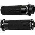 Arlen Ness 07-329 Black Fusion Beveled Hand Grips for Harley Electronic Tbw