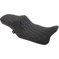 Drag Specialties Predator Iii Seat Double Diamond Silver Thread 97-07 FLHR/FLHX