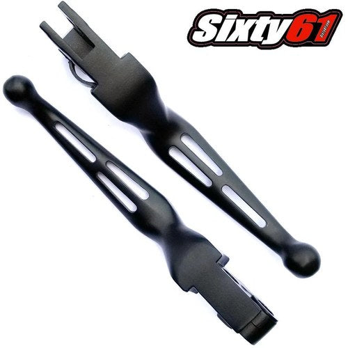Harley XL, Dyna Touring, Softail Black Hollowed-out Brake Clutch Hand Levers