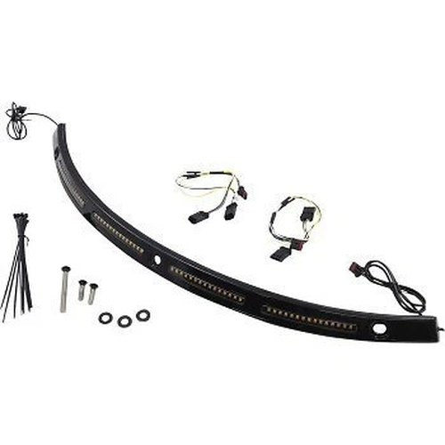 Custom Dynamics Black Sequential LED Batwing Windshield Trim for 14-21