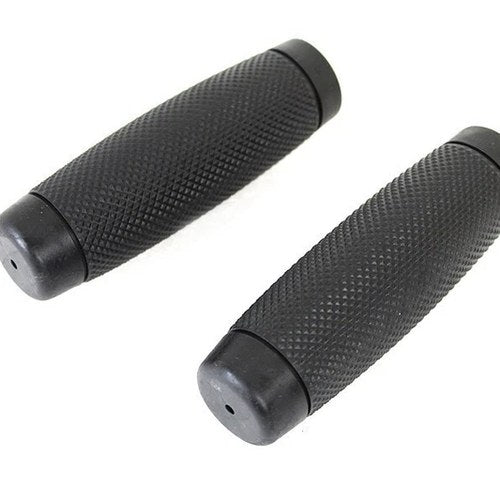 V-Twin 28-0872 Black Tourist Trophy Rubber Hand Grip Set