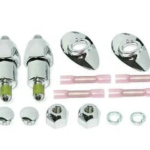 V-Twin 31-1567 Rear Turn Signal Relocation Kit for Detachable Sideplates