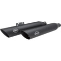 S&S Slash Cut Mufflers Black Ceramic for Harley Softail M8 18-22 *Race Use