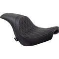 Drag Specialties 0802-1518 Double Diamond Stitch Predator Seat FLSB/FXLR 18-23