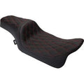 Drag Specialties 0801-1491 Predator 1-Up Seat Red Stitch for Touring '08-'23
