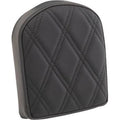 Drag Specialties Black Diamond 7" Short Backrest Pad for Harley Square Bar