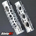 Vtx 1800 Hand Grips 2002-2009 Chrome Billet Aluminum 1 Inch with Cut Outs