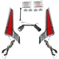 Custom Dynamics 2040-2518 Chrome Red LED Fascia Panels for 10-13 FLHX/FLTRX