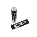 V-Twin Mfg. 28-0454 Chrome Hot Rod Flame Hand Grips - Harley Single Cable 82-95