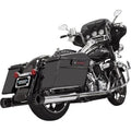 Bassani 4" Dnt Straight Can Mufflers Chrome w/ Black End Cap 95-16 Touring