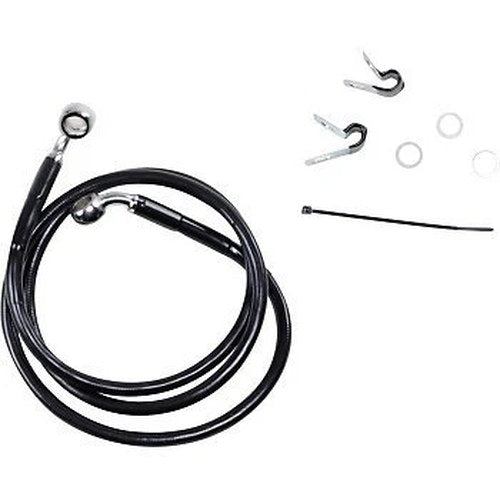 Drag Specialties 1741-2534 +4" Extended Length Black Vinyl Front Brake Line Kit