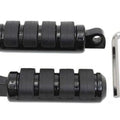 V-Twin 27-1457 Black Anti-Vibe Iso Style Foot Pegs for Harley Male Mount