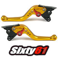 Yamaha R1 Levers 2009-2013 2014 Gold Shorty Brake Clutch Set Adjustable Aluminum