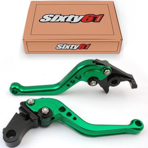Kawasaki ZX6R Green Levers 2019-2024 2025 Shorty Brake Clutch Adjustable ZX 6R