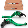 Kawasaki ZX6R Green Levers 2019-2024 2025 Shorty Brake Clutch Adjustable ZX 6R