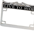 Drag Specialties DS-720809 Chrome Eagle Live Ride Motorcycle License Plate Frame