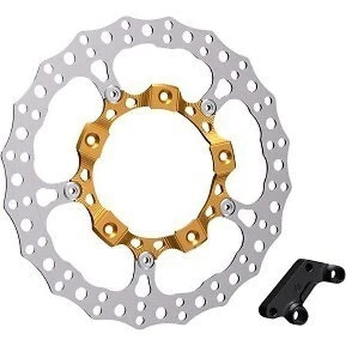 Arlen Ness 300-002 Big Brake Front Left Gold 14" Full Floating Brake Rotor Kit