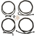 LA Choppers LA-8054KT-13M Black Midnight Braided Handlebar Cable/Brake Kit