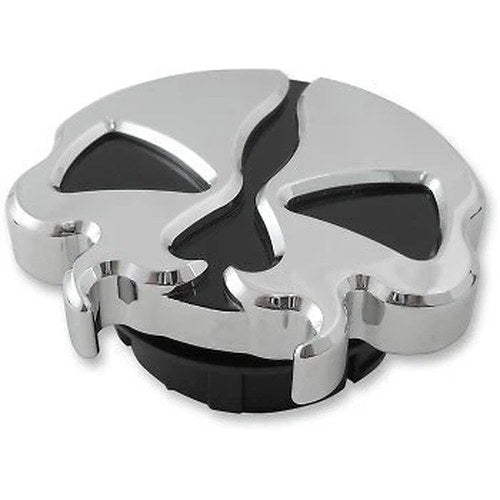 Drag Specialties 0703-0789 Chrome Left Hand "Dummy Cap" Split Skull Gas Cap