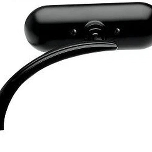 Arlen Ness 13-412 Black Micro-Mirror Mini Oval Black Left Side Only Sold Each