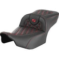 Saddlemen Roadsofa Extended Reach Seat Red Lattice Stitch for FLTR/FLHX 23-24