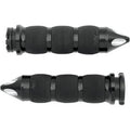 Avon AIR-90-ANO-SPK Black Spike Air Cushioned Hand Grips for Harley Cable Op