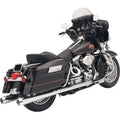 Bassani 4" Slip-On Mufflers Chrome Megaphone w/ Polished End Caps Touring 95-16