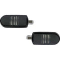 Drag Specialties 1620-2480 Black Sweeper Foot Pegs for Harley Male Mount