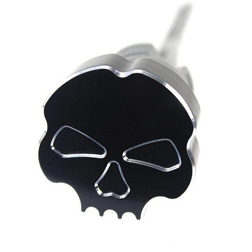 V-Twin 40-0035 Black Skull Oil Tank Dipstick for 18-19 Softails