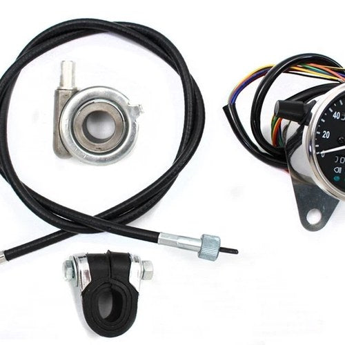 V-Twin 39-0580 Mini 60mm Speedometer with 2:1 Ratio
