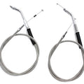 V-Twin 36-0855 Stainless Steel Throttle and Idle Cable Set with 38" Casing
