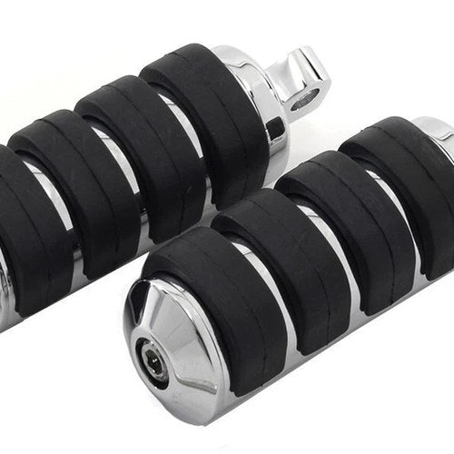 V-Twin 27-1586 Chrome Large Cats Paw Iso Foot Pegs for Harley Male Mount