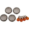 Drag Specialties 0906-6316 Smoke Turn Signal Lens Bulb Kit for Snap-In Harley