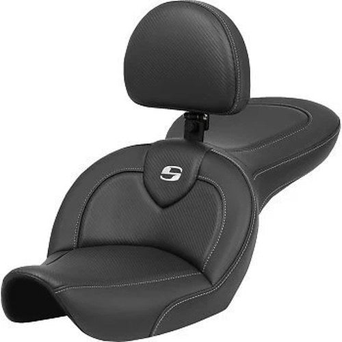 Saddlemen 896-05-185BR Roadsofa™ Standard Reach Seat -Carbon Fiber - Fxdwg 96-23