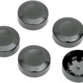 Drag Specialties 1201-0598 Black Rear 7/16" Pulley Hex Bolt Covers 99-08 Touring
